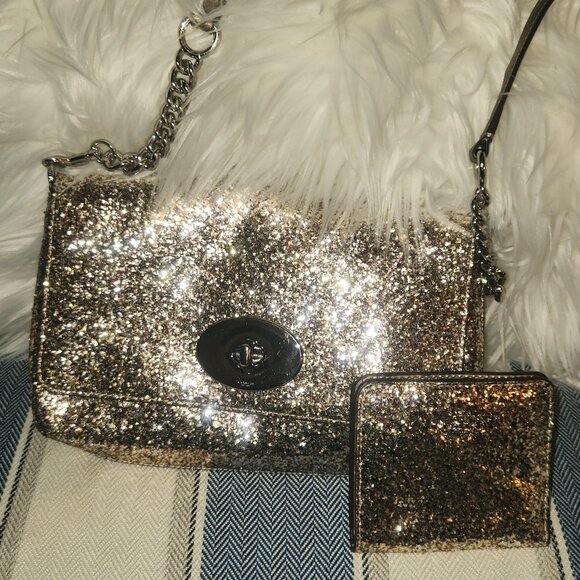 Coach purse & wallet sparkly set - Picture 1 of 7